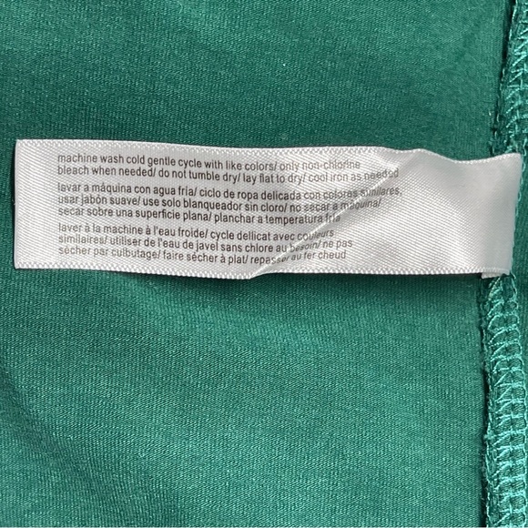 NWOT Eloquii Eden Off Shoulder LS Stretch Cotton Sheath Dress in Green Sz 24 - Picture 8 of 9